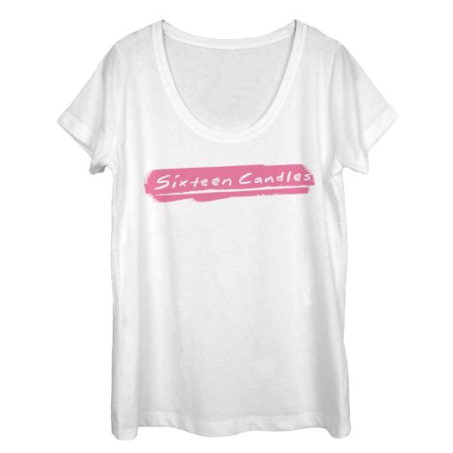 Women’s Sixteen Candles Paint Stripe Logo Scoop Neck