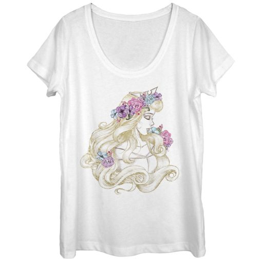 Women’s Sleeping Beauty Aurora Profile Scoop Neck