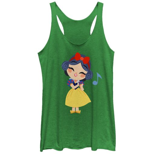 Women’s Snow White and the Seven Dwarfs Cartoon Song Racerback Tank Top