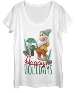 Women’s Snow White and the Seven Dwarfs Christmas Bashful Scoop Neck