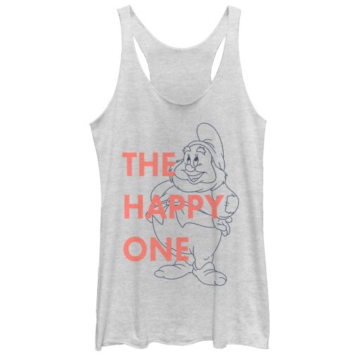 Women’s Snow White and the Seven Dwarfs Happy One Racerback Tank Top