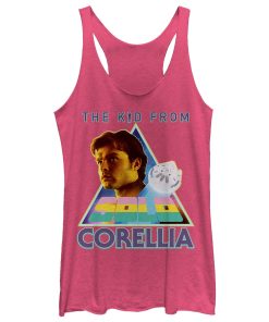 Women’s Solo A Star Wars Story Kid from Corellia Triangle Racerback Tank Top