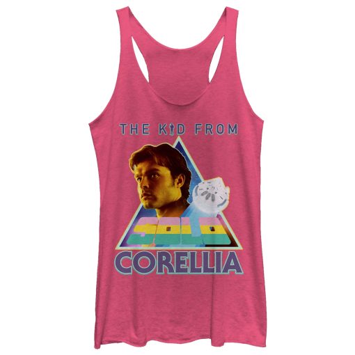 Women’s Solo A Star Wars Story Kid from Corellia Triangle Racerback Tank Top