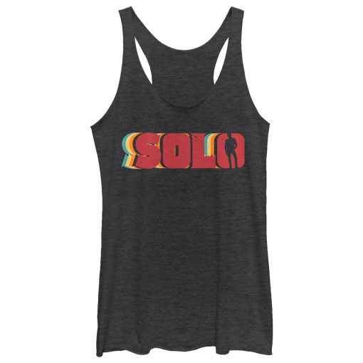 Women’s Solo A Star Wars Story Retro Solo Name Racerback Tank Top