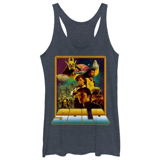 Women’s Solo A Star Wars Story Vintage Character Frame Racerback Tank Top