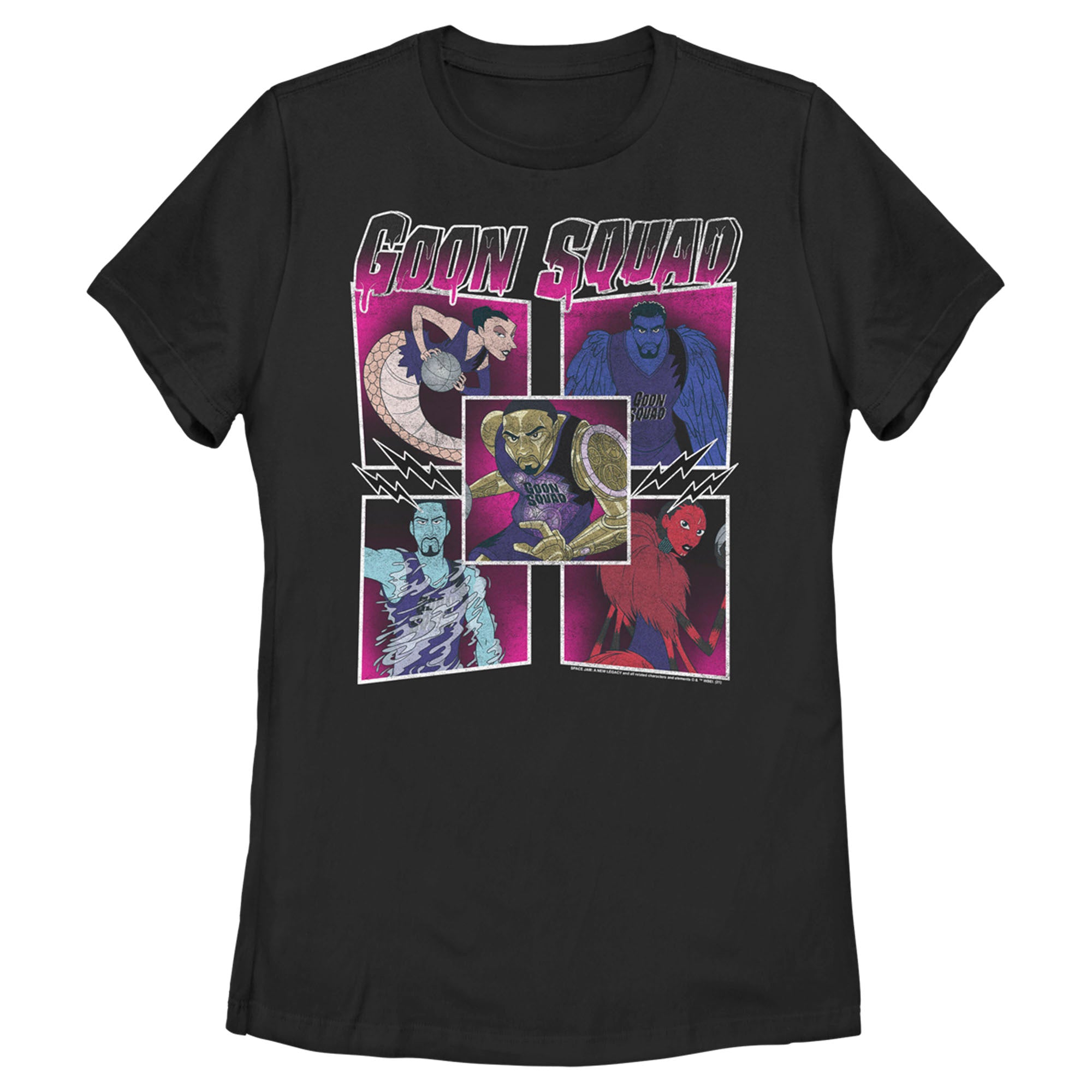 Women's Space Jam A New Legacy Goon Squad Boxes T-Shirt Women's Space Jam A New Legacy Goon Squad Boxes T-Shirt
