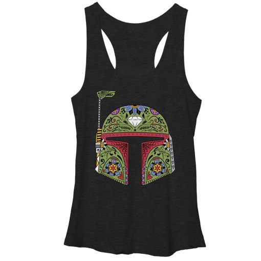 Women’s Star Wars Boba Fett Sugar Skull Racerback Tank Top