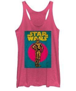 Women’s Star Wars C-3PO Trading Card Racerback Tank Top
