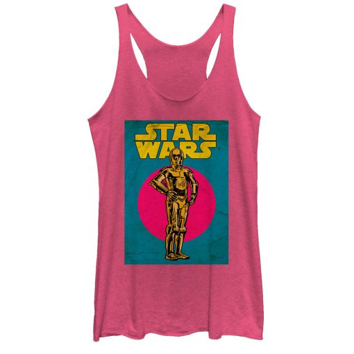 Women’s Star Wars C-3PO Trading Card Racerback Tank Top