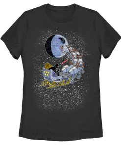 Women’s Star Wars Christmas Darth Vader Santa’s Sleigh T-Shirt
