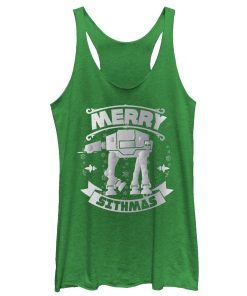 Women’s Star Wars Christmas Sithmas AT-AT Racerback Tank Top