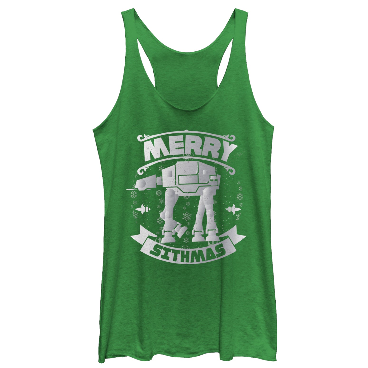Women's Star Wars Christmas Sithmas AT-AT Racerback Tank Top Women's Star Wars Christmas Sithmas AT-AT Racerback Tank Top