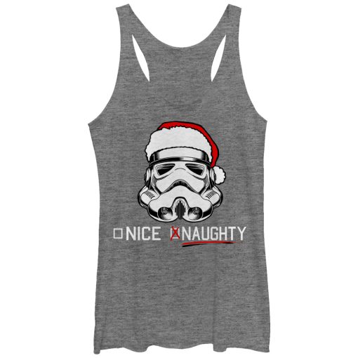 Women’s Star Wars Christmas Stormtrooper Naughty List Racerback Tank Top