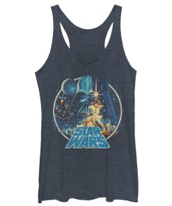 Women’s Star Wars Classic Scene Circle Racerback Tank Top