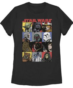 Women’s Star Wars Comic Strip Cartoon Group T-Shirt