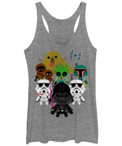 Women’s Star Wars Cute Cartoon Dark Side Villains Racerback Tank Top