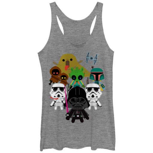 Women’s Star Wars Cute Cartoon Dark Side Villains Racerback Tank Top