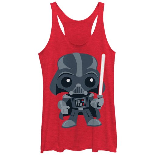 Women’s Star Wars Cute Cartoon Darth Vader Racerback Tank Top