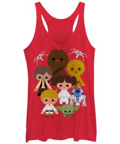 Women’s Star Wars Cute Cartoon Rebels Racerback Tank Top