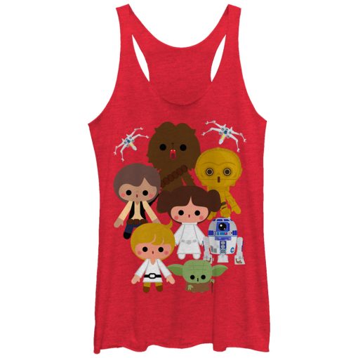 Women’s Star Wars Cute Cartoon Rebels Racerback Tank Top