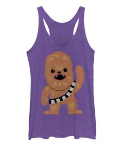 Women’s Star Wars Cute Chewbacca Cartoon Racerback Tank Top