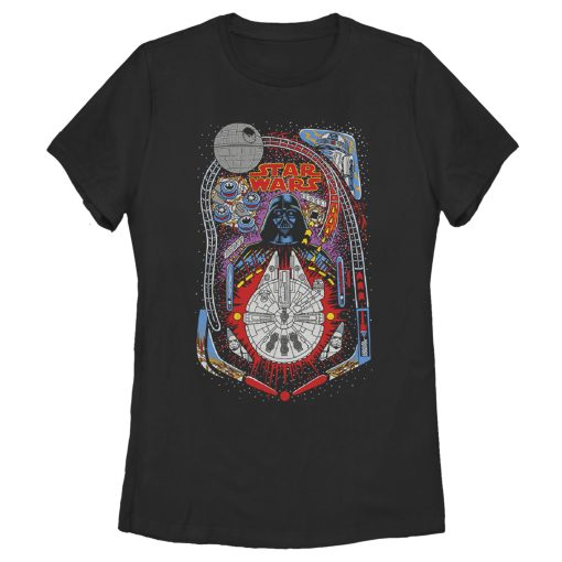 Women’s Star Wars Darth Vader Death Star Pinball T-Shirt