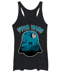 Women’s Star Wars Darth Vader Helmet Halloween Racerback Tank Top