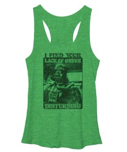 Women’s Star Wars Darth Vader St. Patrick’s Lack of Racerback Tank Top