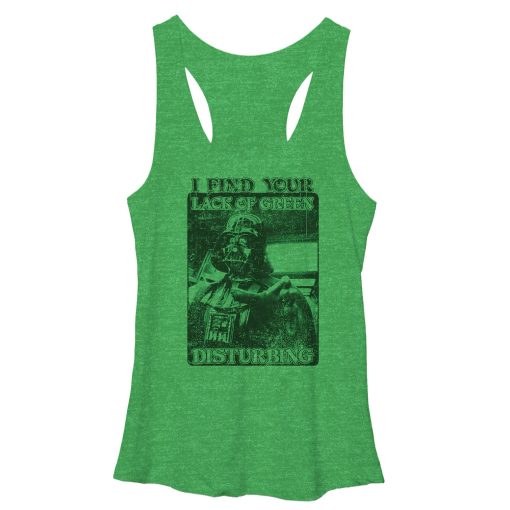 Women’s Star Wars Darth Vader St. Patrick’s Lack of Racerback Tank Top