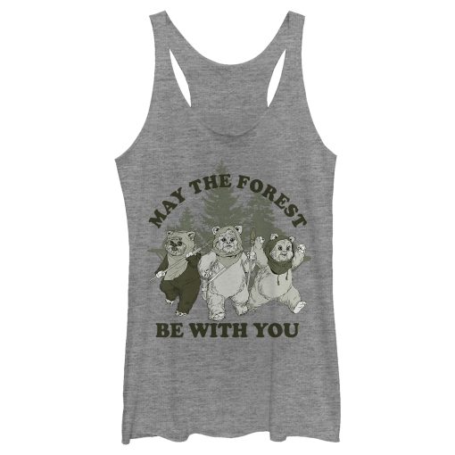 Women’s Star Wars Ewok May The Forest Racerback Tank Top