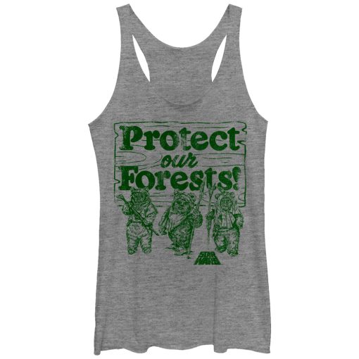 Women’s Star Wars Ewok Protect Our Forests Racerback Tank Top