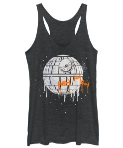 Women’s Star Wars Halloween Death Star Drip Racerback Tank Top