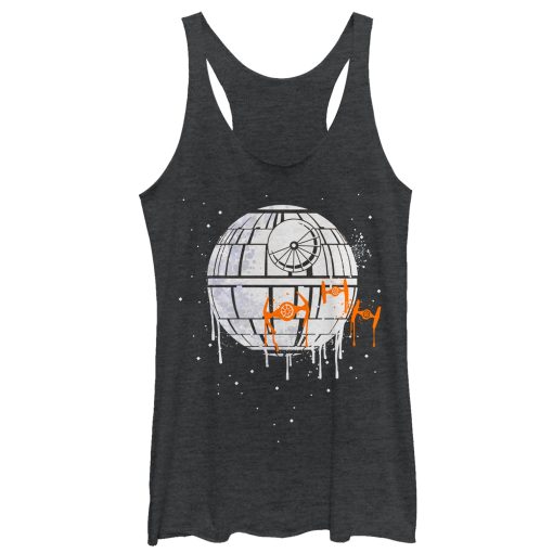 Women’s Star Wars Halloween Death Star Drip Racerback Tank Top