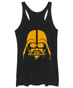Women’s Star Wars Halloween Dripping Darth Vader Helmet Racerback Tank Top