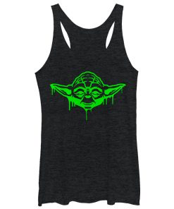 Women’s Star Wars Halloween Dripping Jedi Master Yoda Racerback Tank Top