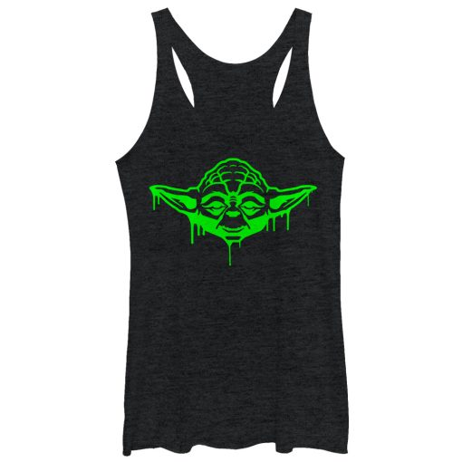 Women’s Star Wars Halloween Dripping Jedi Master Yoda Racerback Tank Top