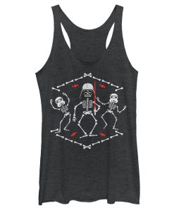 Women’s Star Wars Halloween Vader Skeleton Dance Racerback Tank Top