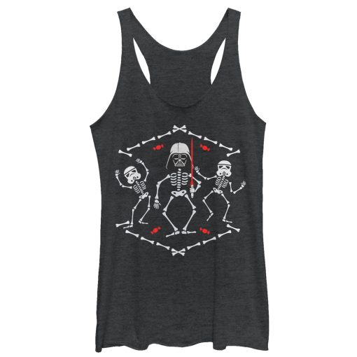 Women’s Star Wars Halloween Vader Skeleton Dance Racerback Tank Top