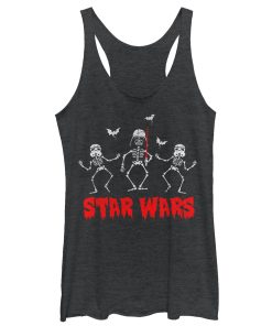 Women’s Star Wars Halloween Vader Skeletons Racerback Tank Top