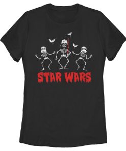 Women’s Star Wars Halloween Vader Skeletons T-Shirt