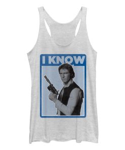 Women’s Star Wars Han Solo Quote I Know Racerback Tank Top