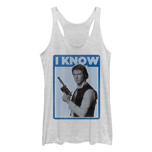 Women’s Star Wars Han Solo Quote I Know Racerback Tank Top