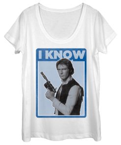 Women’s Star Wars Han Solo Quote I Know Scoop Neck
