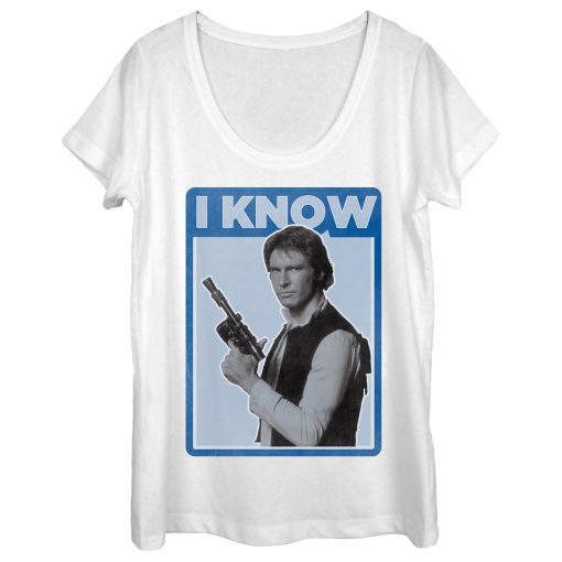 Women’s Star Wars Han Solo Quote I Know Scoop Neck