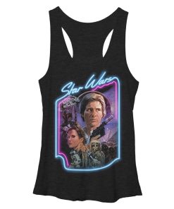 Women’s Star Wars Han Solo and Princess Leia Racerback Tank Top