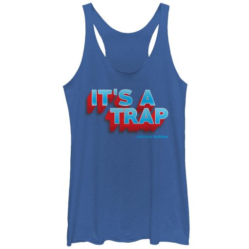 Women’s Star Wars It’s a Trap Ackbar Quote Racerback Tank Top