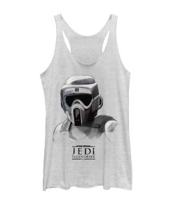 Women’s Star Wars Jedi Fallen Order Grayscale Scout Trooper Racerback Tank Top