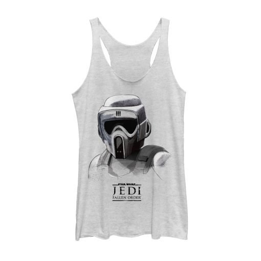 Women’s Star Wars Jedi Fallen Order Grayscale Scout Trooper Racerback Tank Top