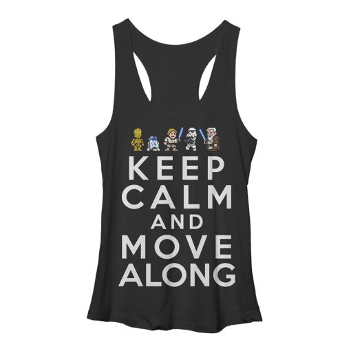 Women’s Star Wars Keep Calm and Move Along Racerback Tank Top