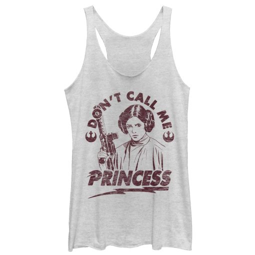 Women’s Star Wars Leia Don’t Call Me Princess Racerback Tank Top